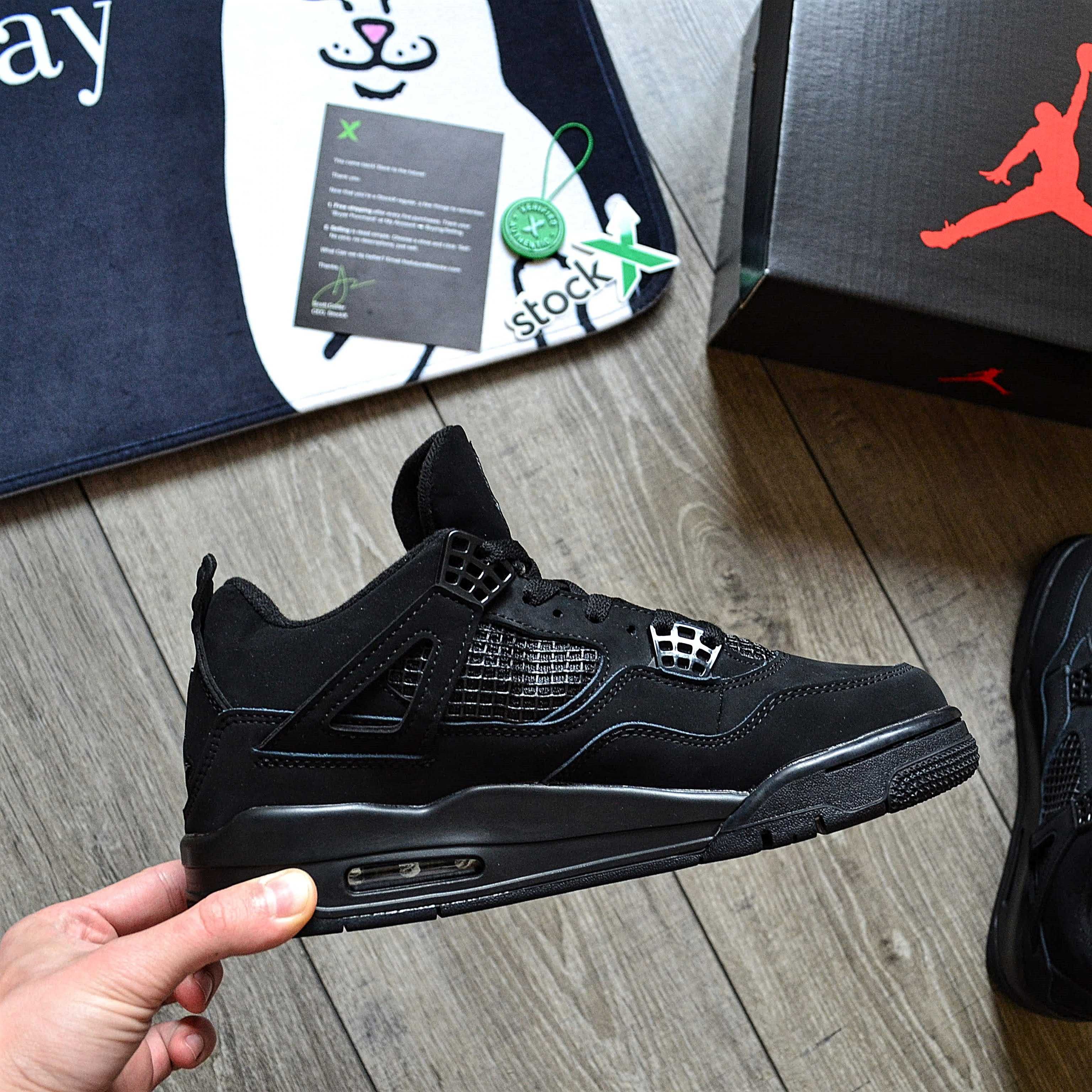 Чоловічі кросівки Nike Air Jordan 4 'Black Cat' Розміри 40-45