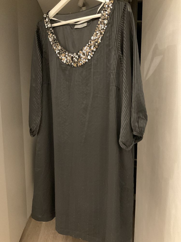 Sukienka czarna sylwester 44 46 Lindex