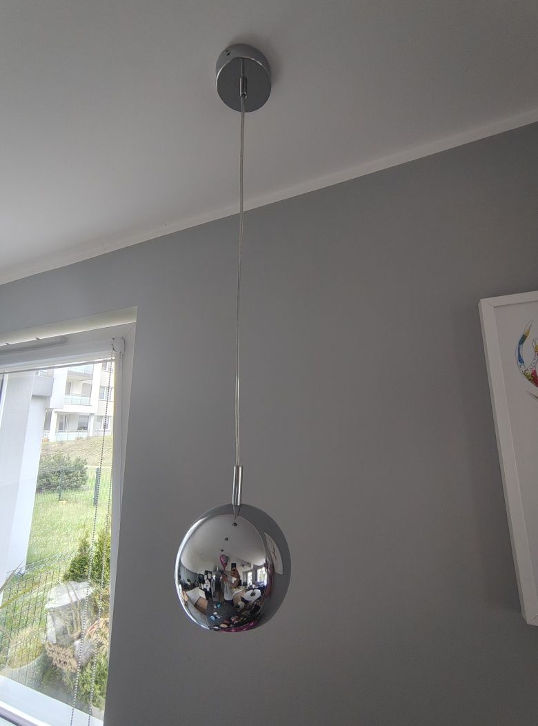 Lampa wisząca kula chrom 5x