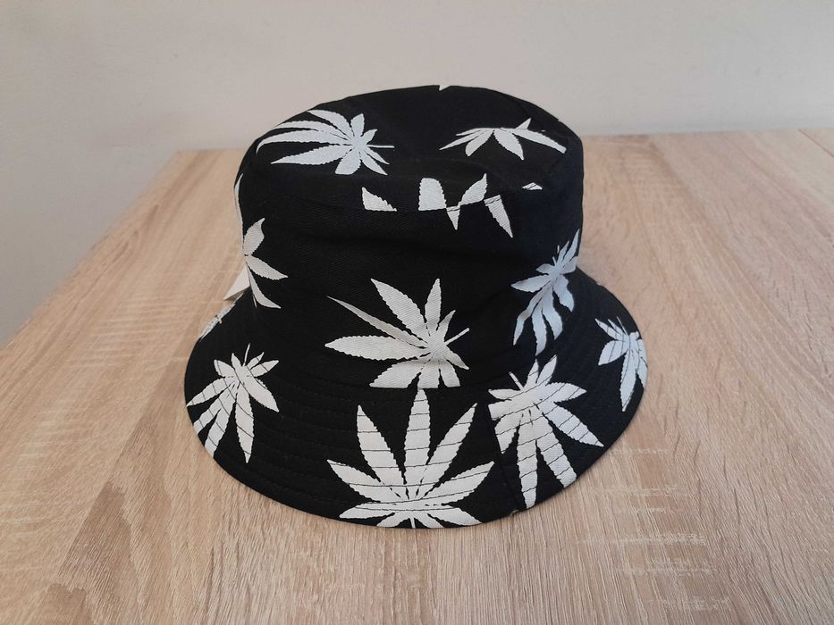 Czapka dwustronna, rybacki kapelusz BUCKET HAT ( liść konopi), rozm 59
