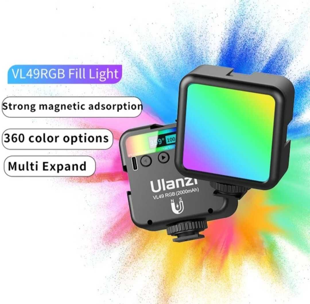 Lampa LED Ulanzi VL49 RGB z Akumulatorem 2000 mAh NOWA