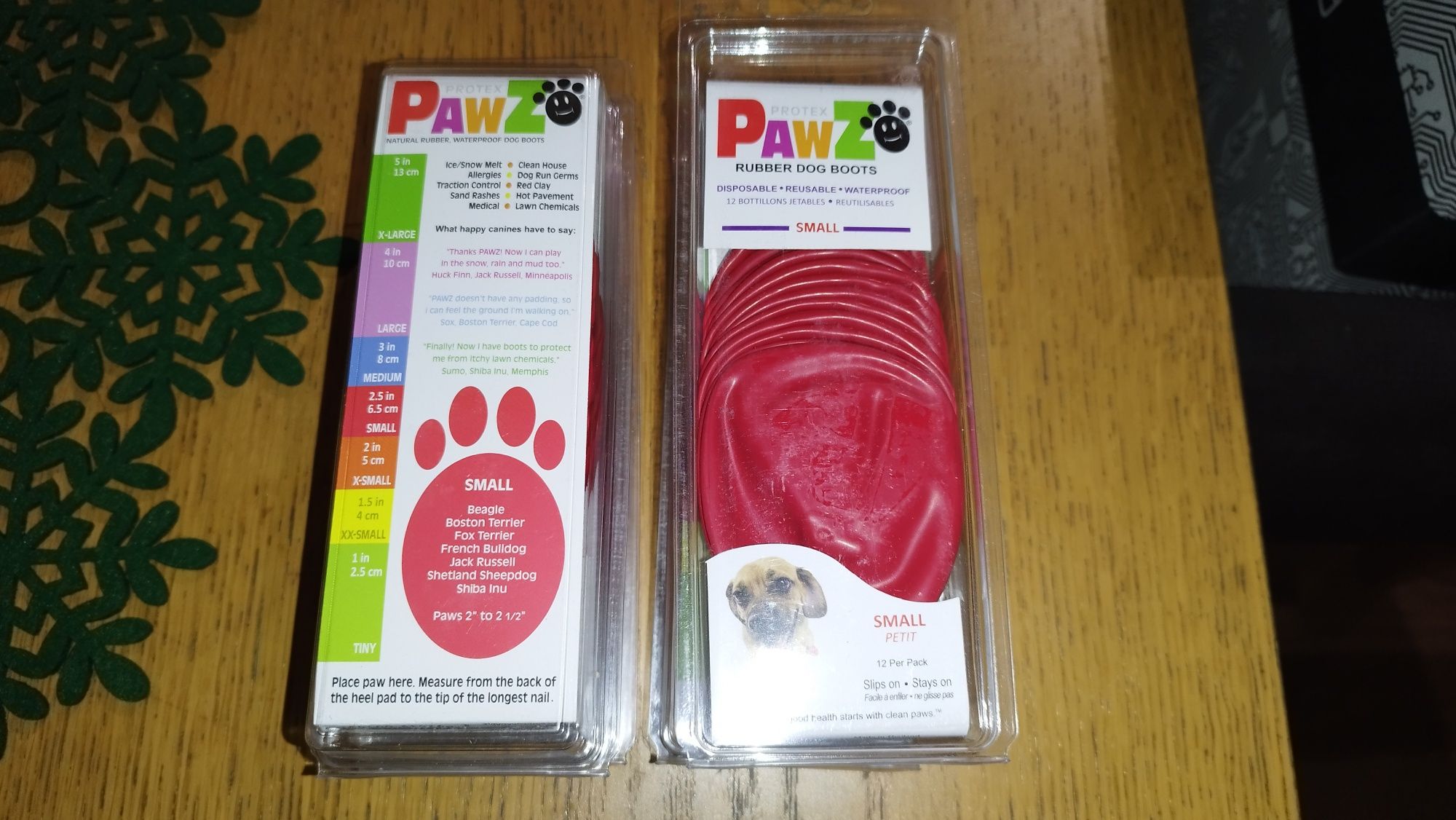 Gumowe buty dla psa Pawz - rozmiar S - zestaw 12 sztuk