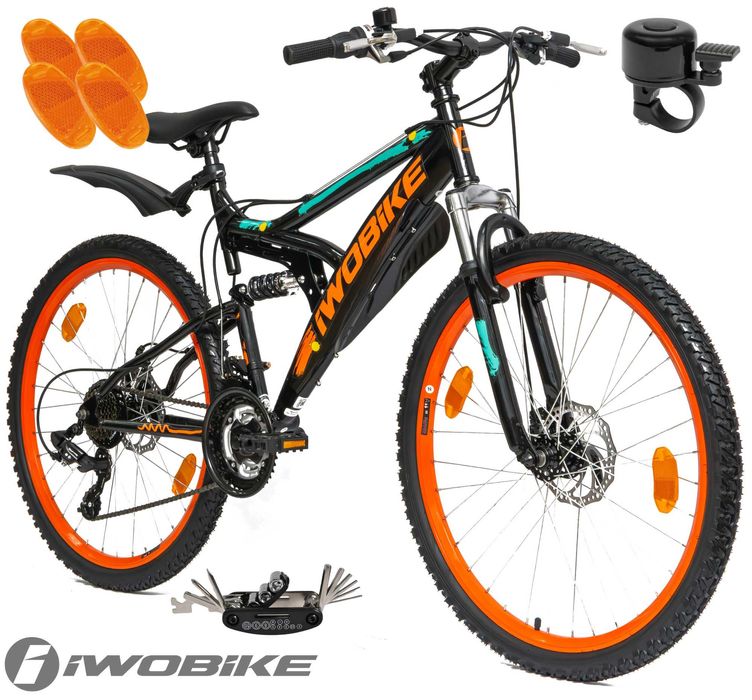 Rower Męski Damski Górski 26" MTB IWOBIKE Shimano Tarcze Full Amory