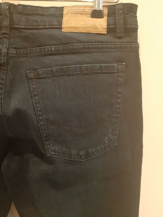 Jeans 46 skinny granat Pull Bear limited dziury denim spodnie tkmaxx