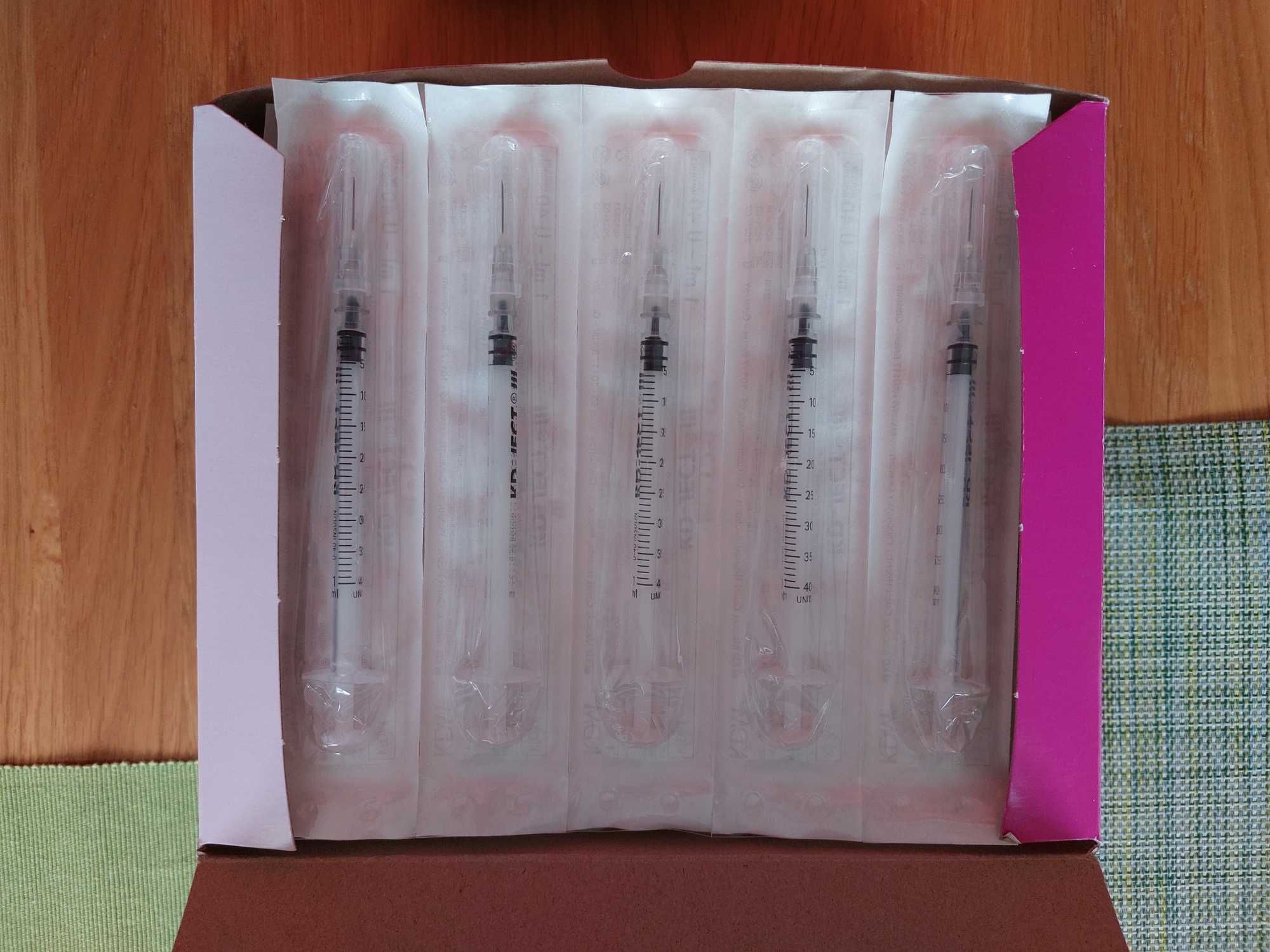 strzykawki insulinowe U 40   1 ml INSULIN