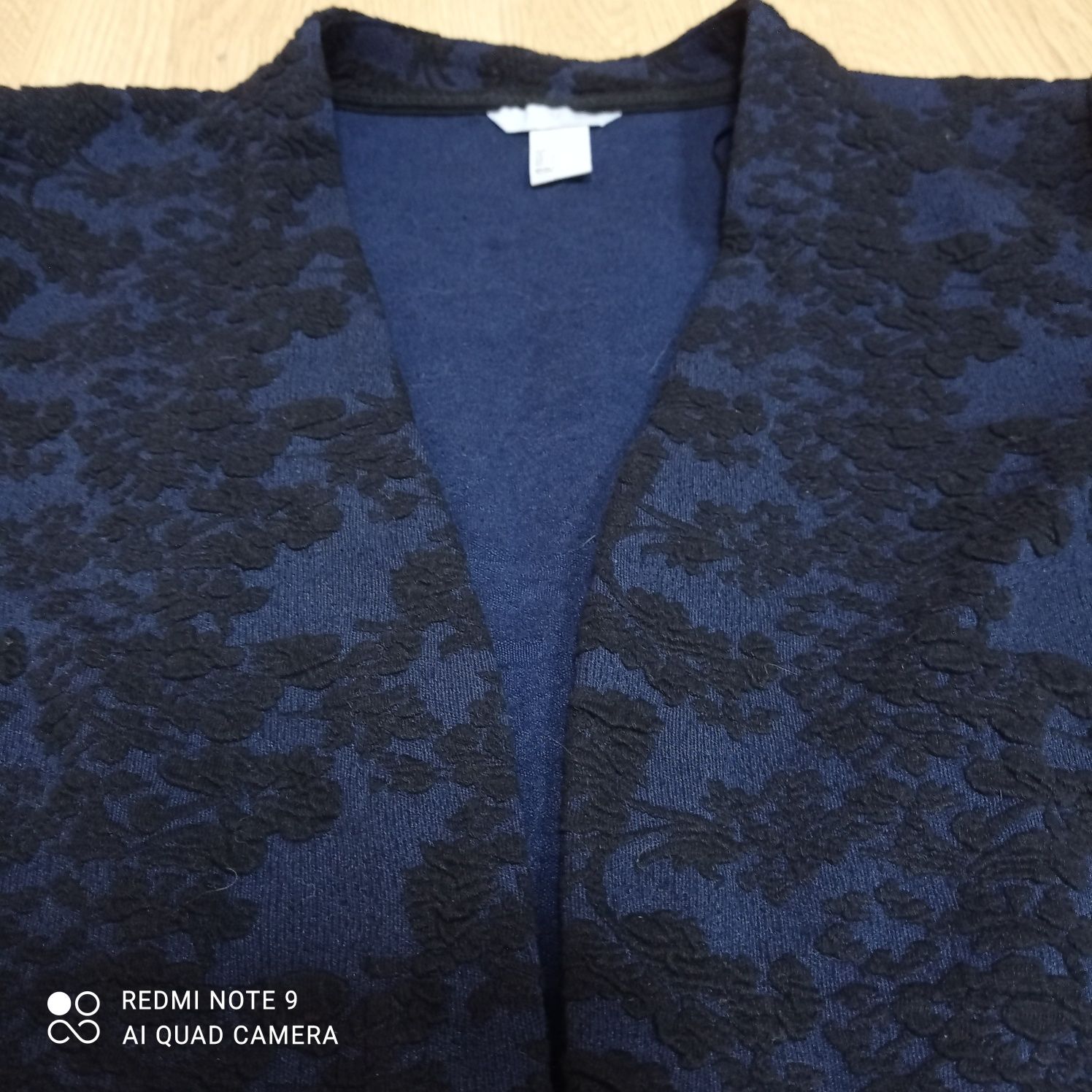 Żakiet  H&M Marynarka narzutka L XL 40/42 granatowa.