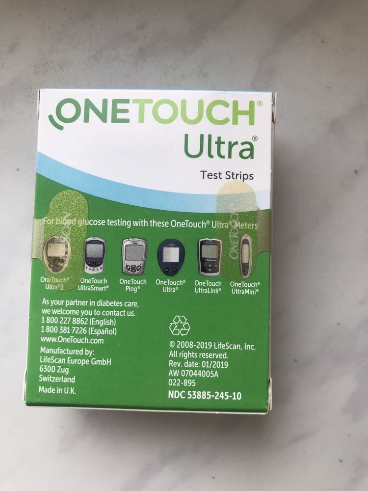 Глюкометр ONETOUCH Ultra 2  и 100 тестполосок