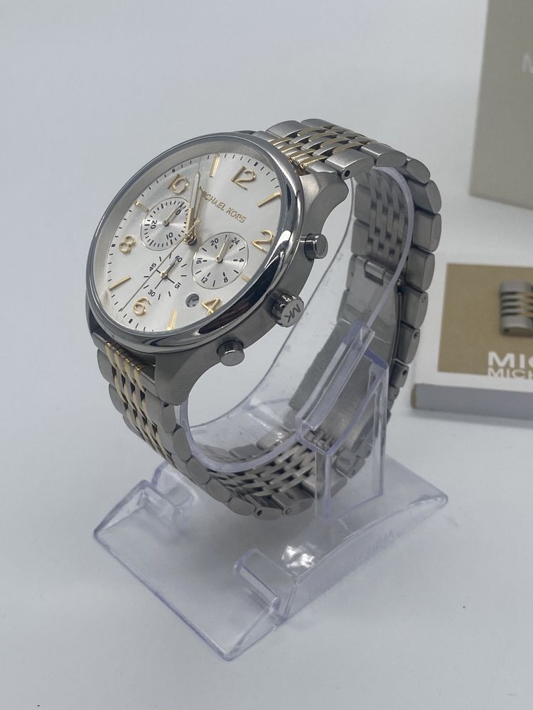 Zegarek męski Michael Kors MK8660 Srebrny złoty Bransoleta Premium