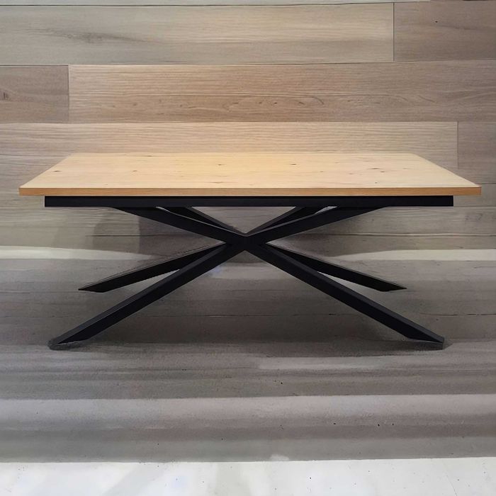 LOFTOWY Stół S72 Pająk z dostawkami i met. nogami 160/90 DO 240 CM