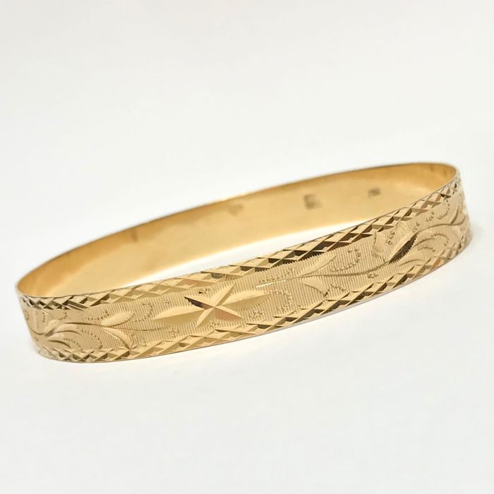 Złota BRANSOLETKA damska 750 18K sztywna CUDOWNA