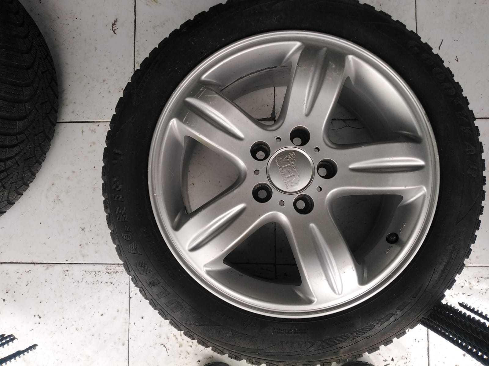 4 Jantes Mercedes KBA 47141 ET 45 5X112 7.5X16 com Pneus 205/55R16 90%