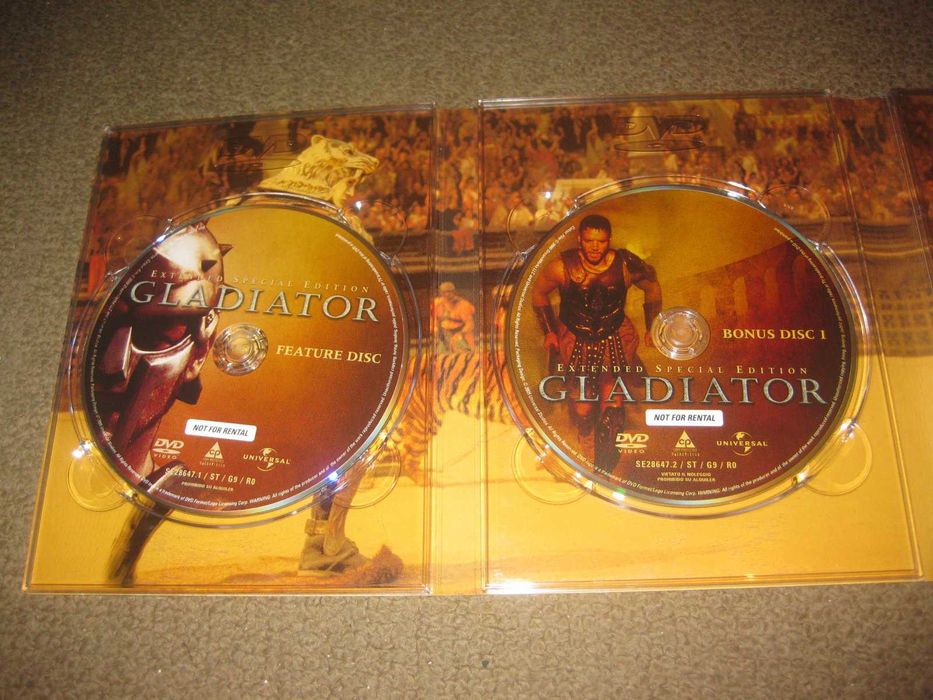 "Gladiador" com Russell Crowe/Edição Especial em Digipack com 3 DVDs