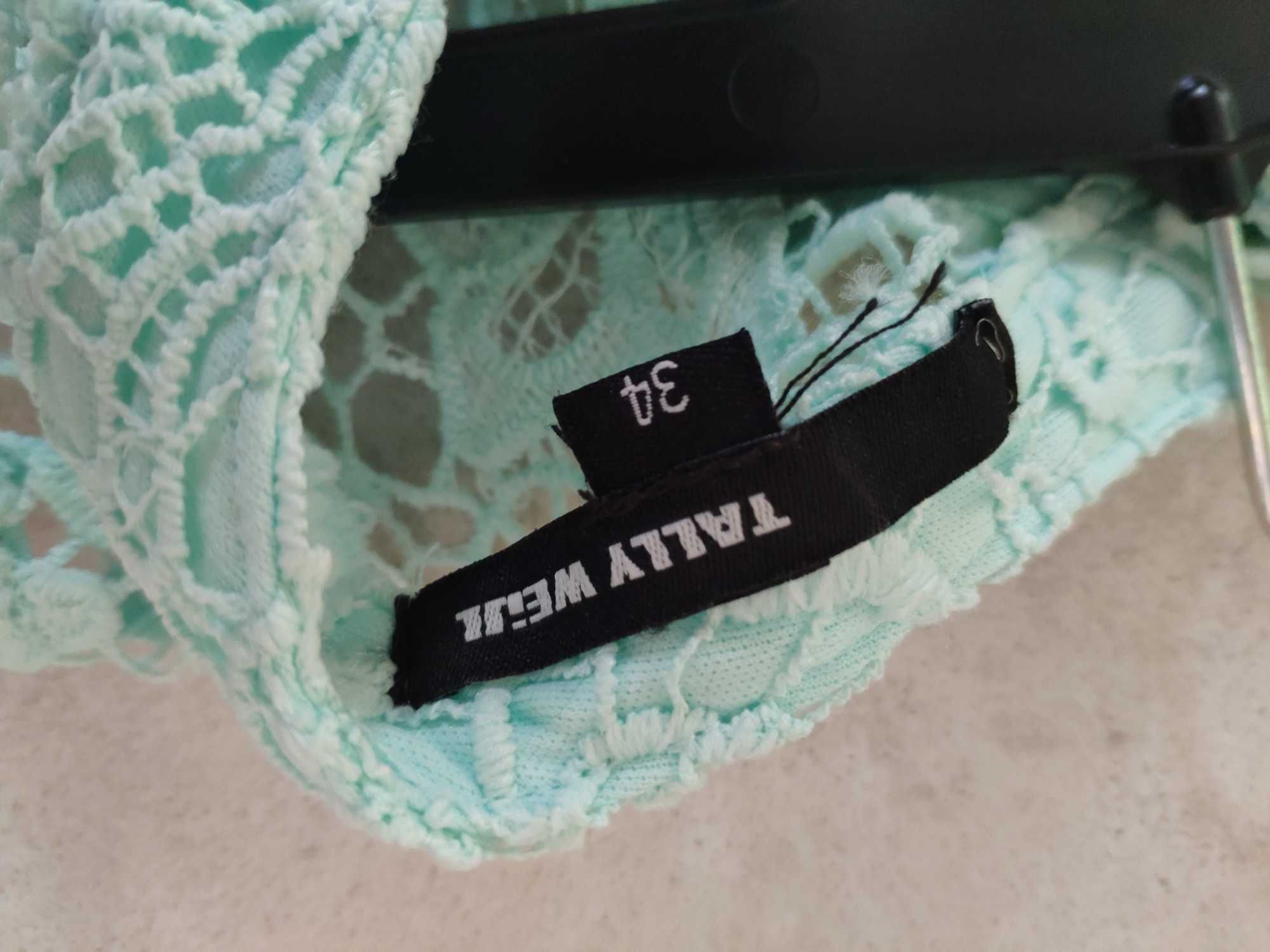 Śliczna Miętowa sukienka roz.34/XS