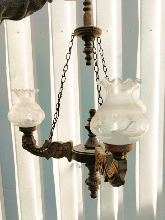 Candieiros c/3 Chaminé em Vidro Vintage