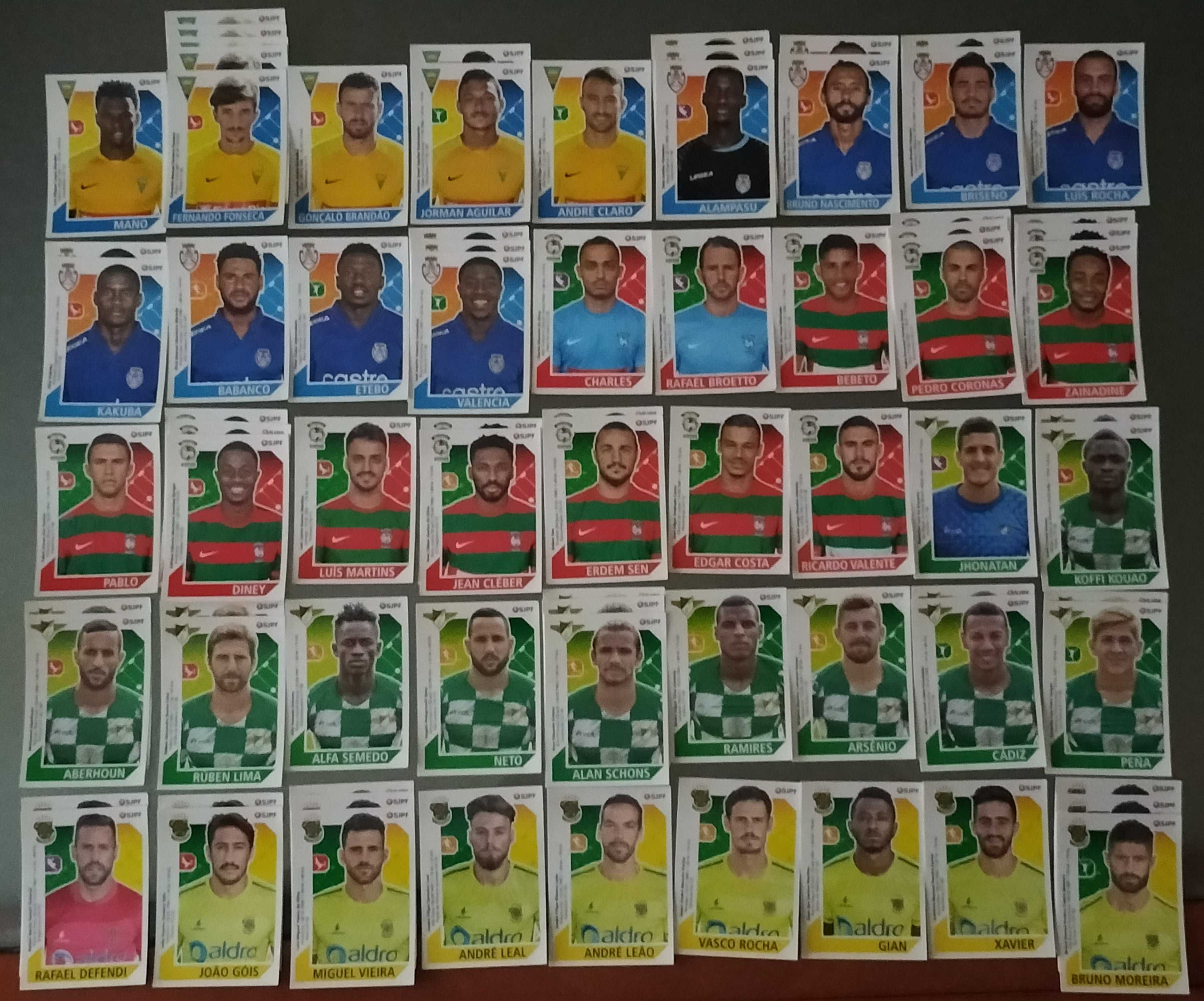 Lote de Cromos "Futebol 2017/2018" (lista na última foto)