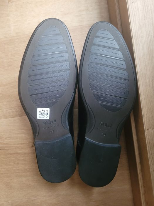 Eleganckie skórzane czarne buty męskie do garnituru nowe Pilpol r.39