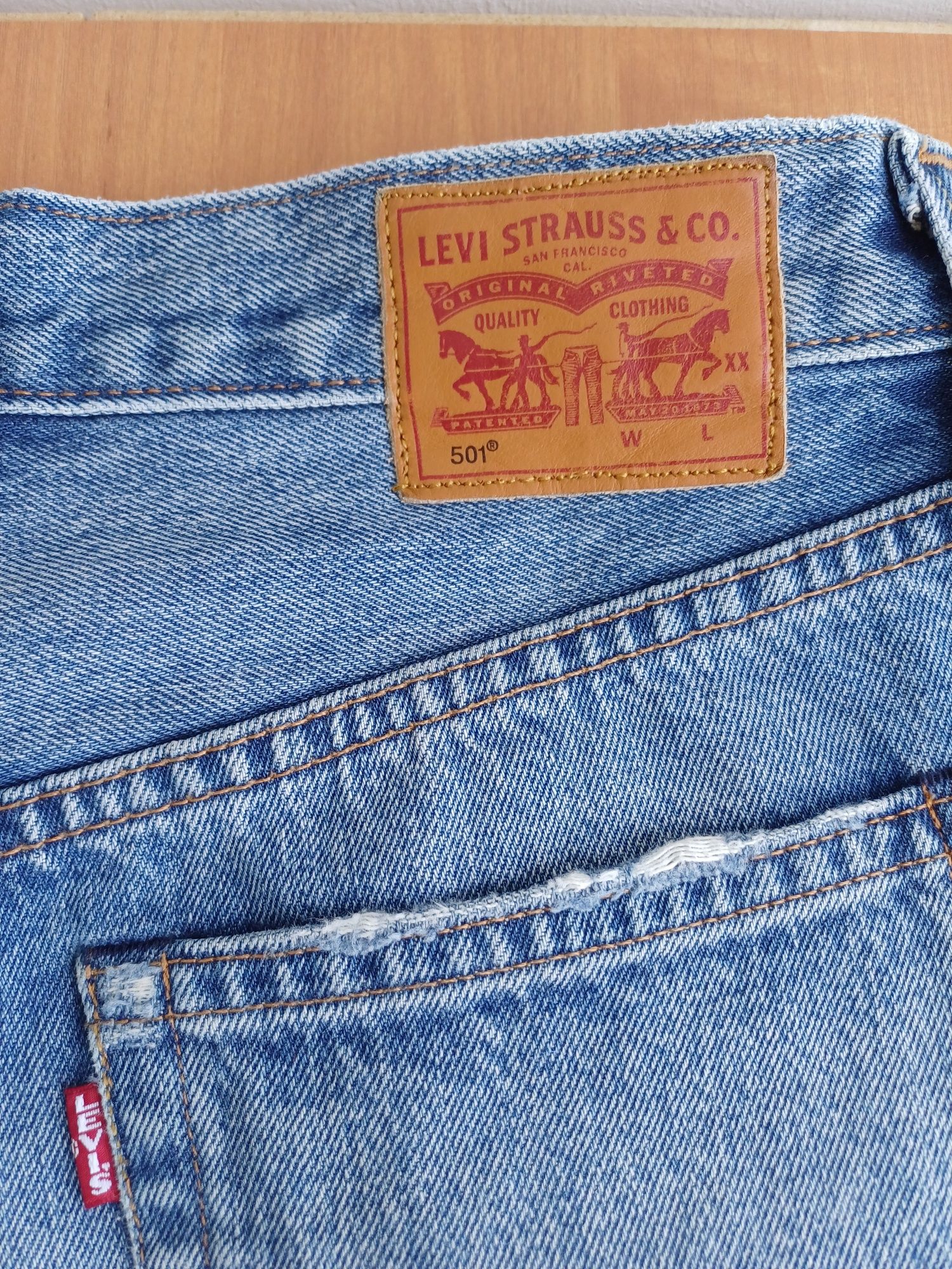 Джинсы женские из селвидж денима LEVIS PREMIUM 501 ориг 28×30