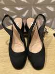 Stradivarius czarne buty na grubym obcasie 37