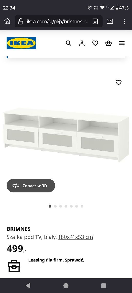 Szafka rtv  brimnes ikea