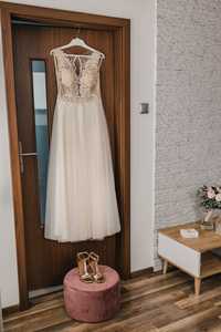 Piękna Suknia ślubna koronka salon mody okazja  ślubnej Angela 38 M