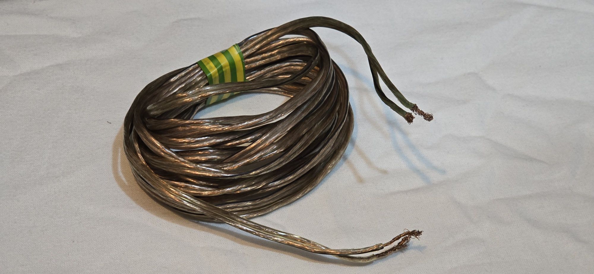 Przewód kabel miedziany kolumnowy głośnikowy 4.25m 2 żyłowy