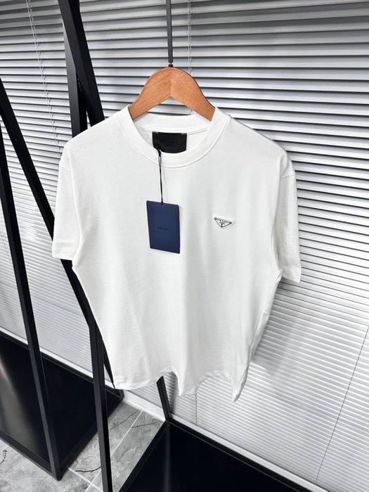 TOP Чоловіча котонова брендова футболка чорна/біла M,L,XL,2XLШОУРУМ