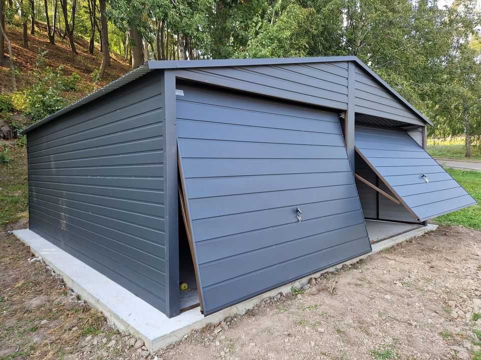 Garaż blaszany drewnopodobny 6x5 PREMIUM Garaże Blaszaki inne wymiary