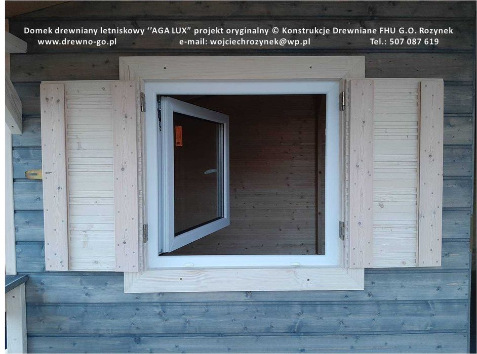 domek drewniany letniskowy Aga Lux 20 m2 z montaż +dojazd PAŹDZIERNIK
