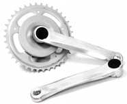 Mechanizm korbowy 1-rz aluminiowy 38T korby 170mm 3/32 cienki łańcuch