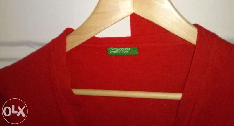 Casaco vermelho da Benetton, tam: S