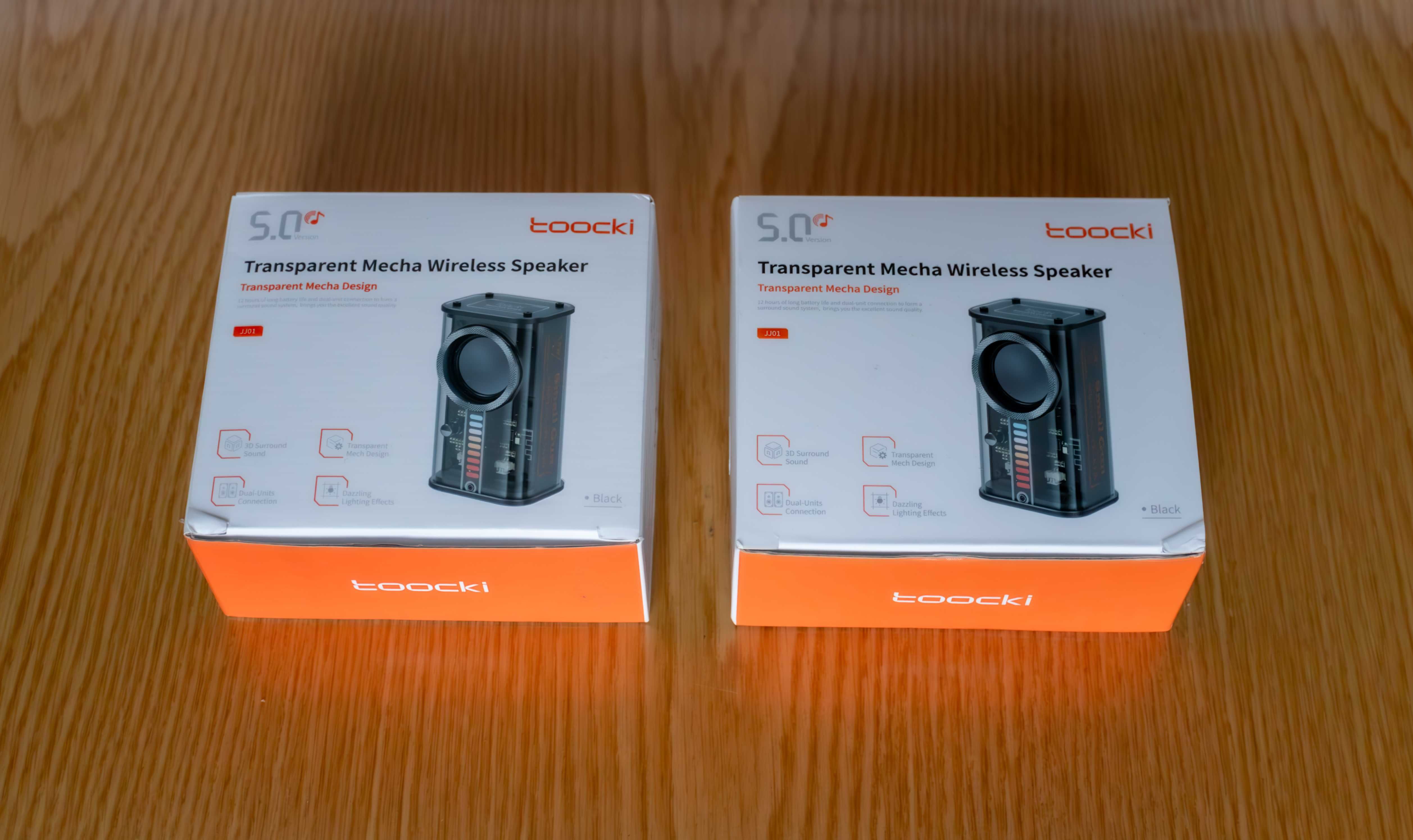 Комплект Bluetooth колонок K07 Mini 2.0, TWS, LED, бас, прозорі
