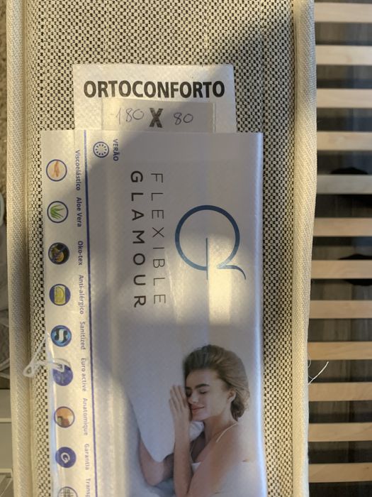 Cama de solteiro com colchão e estrado incluido