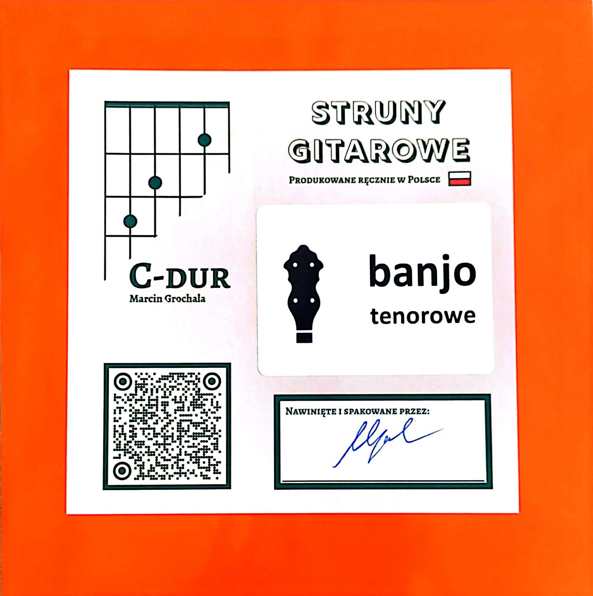 Struny C-dur BANJO pięciostrunowe