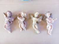 Conjunto 4 anjos antigos