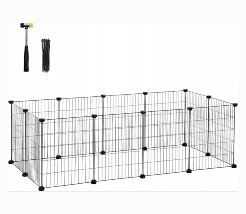 Klatka Kojec Zagroda dla Psów Małych Zwierząt Królika 143 x 73 x 46 cm