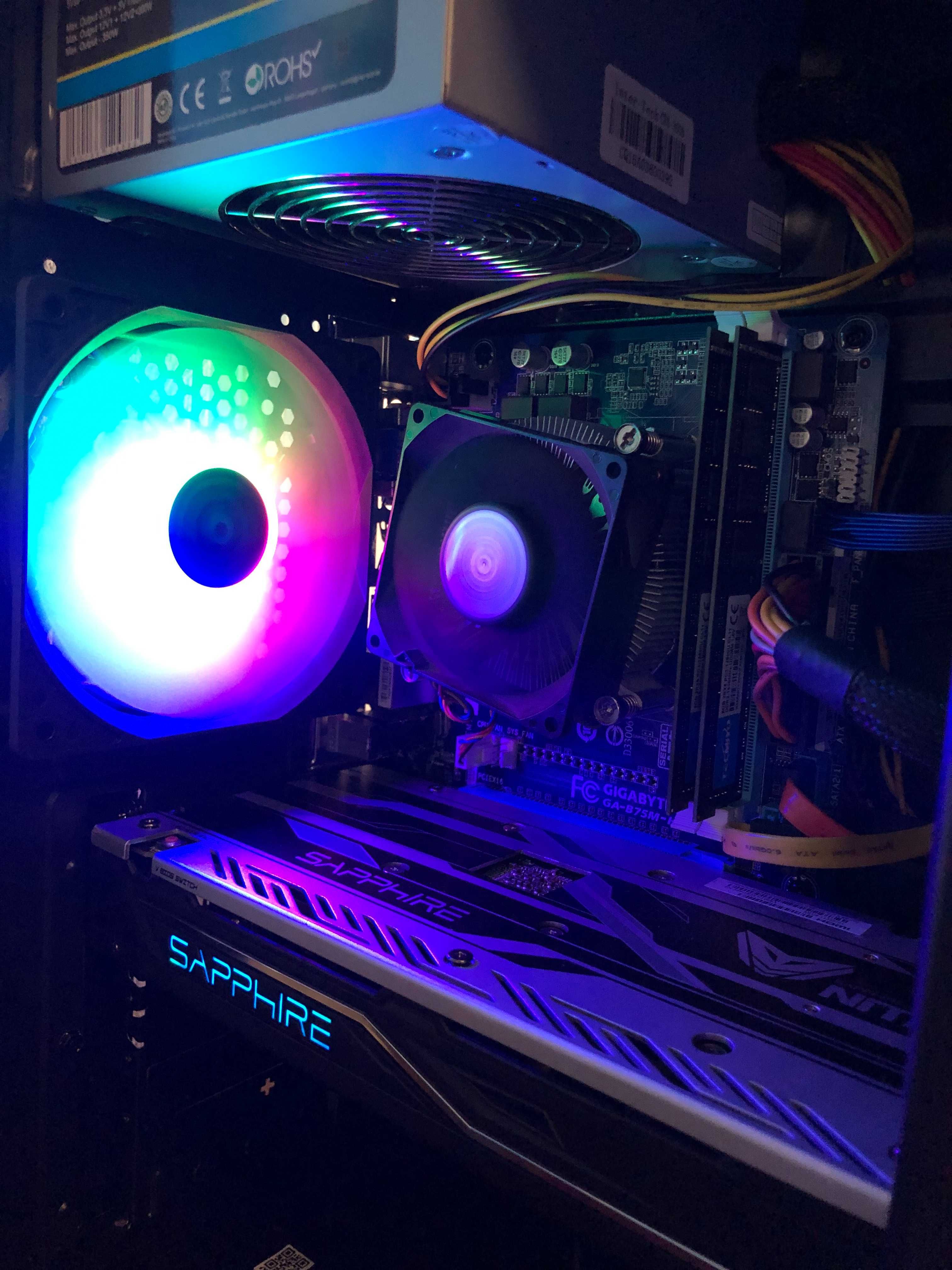 Игровой ПК Intel i7/16Gb/RX470/SSD240+500 компьютер системный блок
