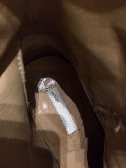 H&M czarne skórzane botki kozaki platforma słupek 40 26 cm SKÓRA