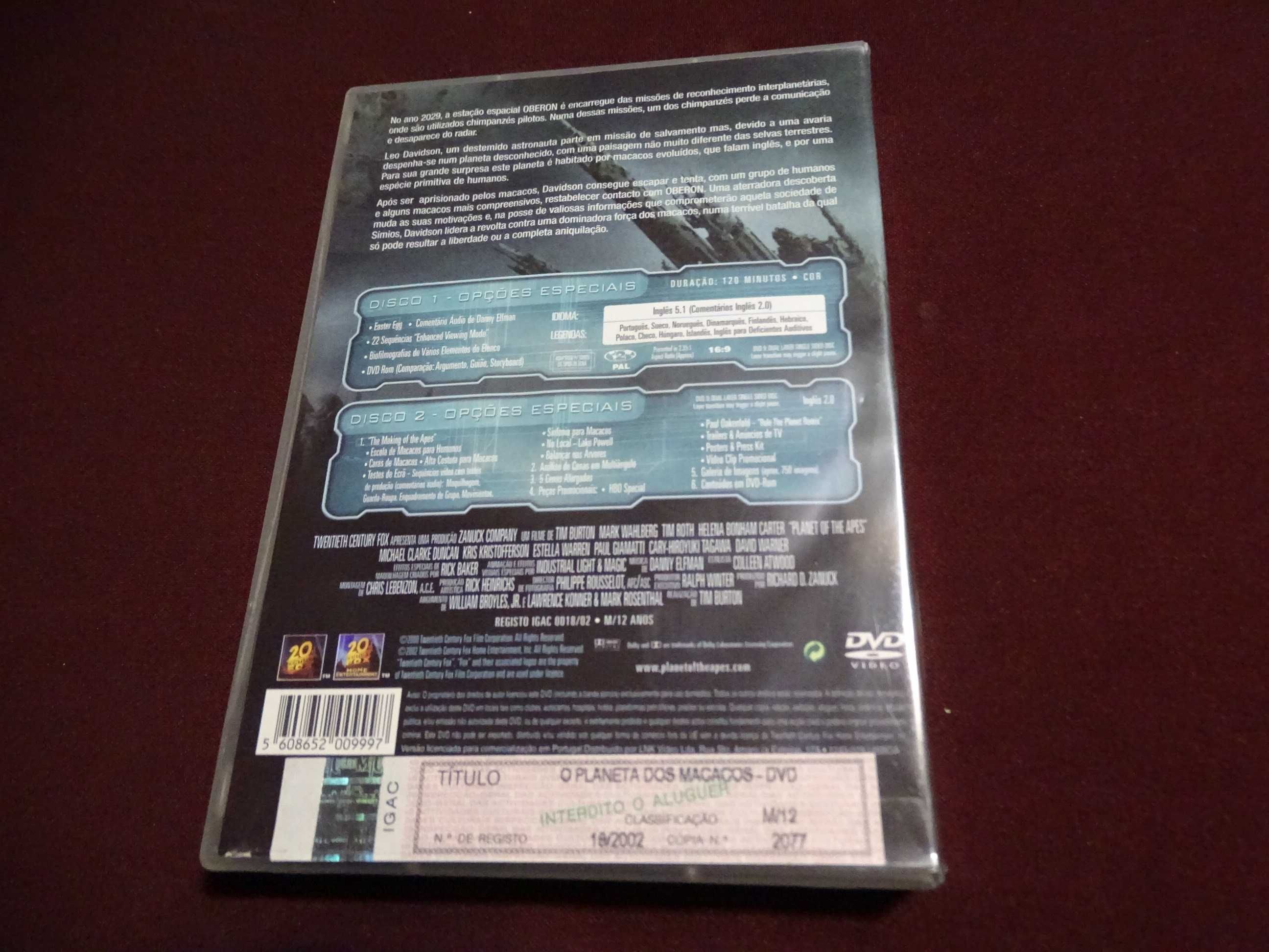 DVD-Planeta dos macacos-Tim Burton-Edição 2 discos