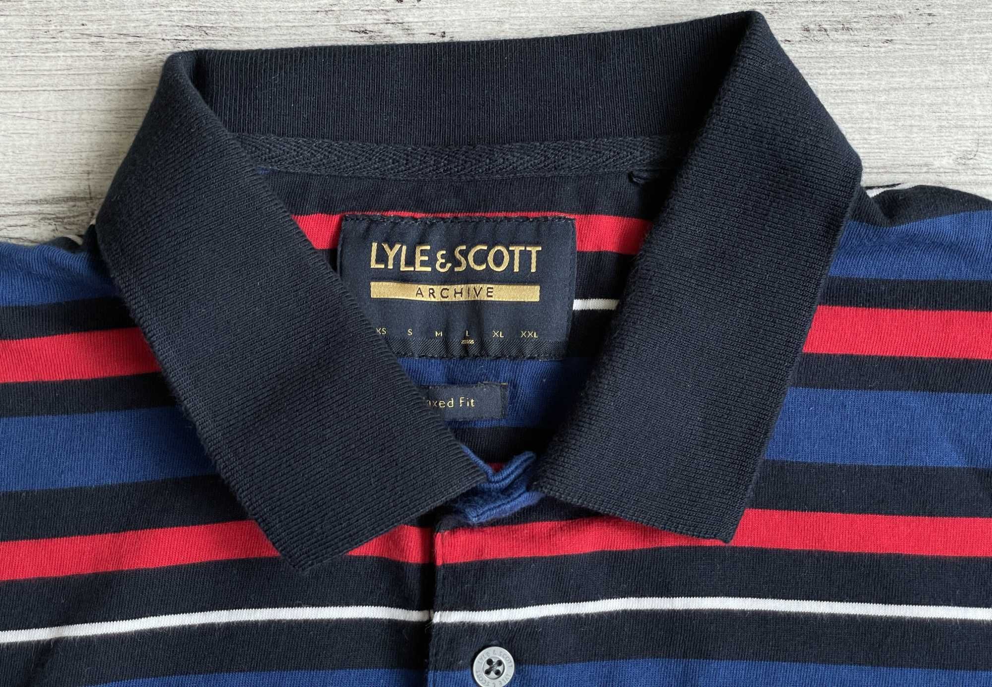 Поло\Футболка Lyle & Scott Relaxed Fit Striped Polo