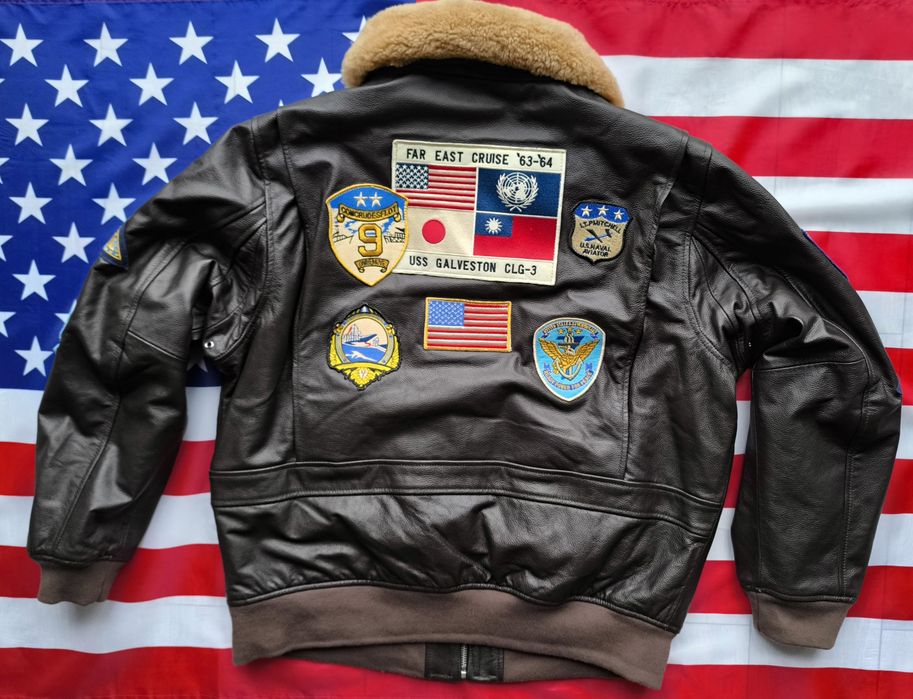 Pilotka skórzana G-1 Top Gun XL 1986 brązowa skóra naturalna G1 USN