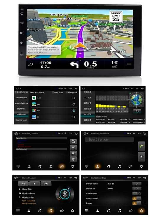 |Android 11/10.1| 2 Din radio samochodowe 7" GPS|+ramka| bluetooth