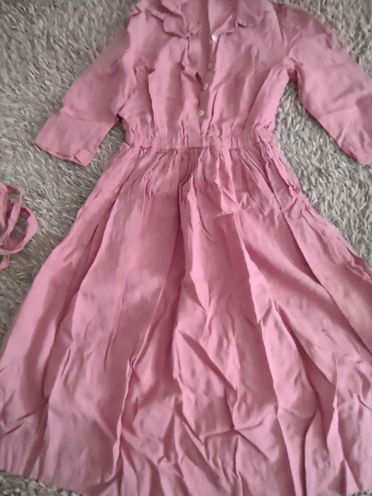 Плаття льон, розмір 44-48, колір в реальності коралово-рожевий