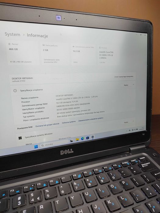 LAPTOP | Dell Latitude | i5 | GeForce 840M | 16GB RAM | 500SSD | Win11