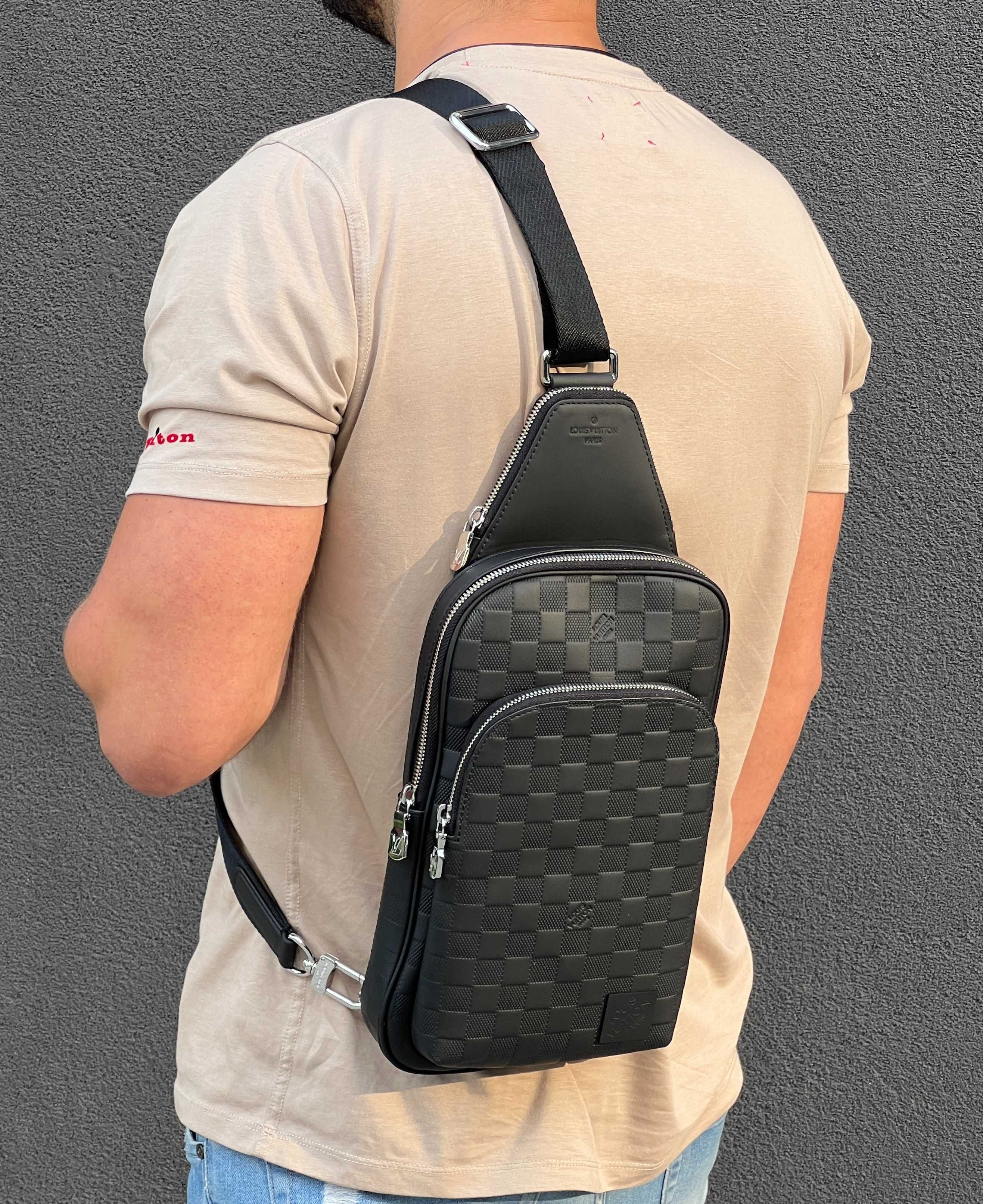 Мужская кожанная сумка СЛИНГ Sac Avenue Sling bag Louis Vuitton