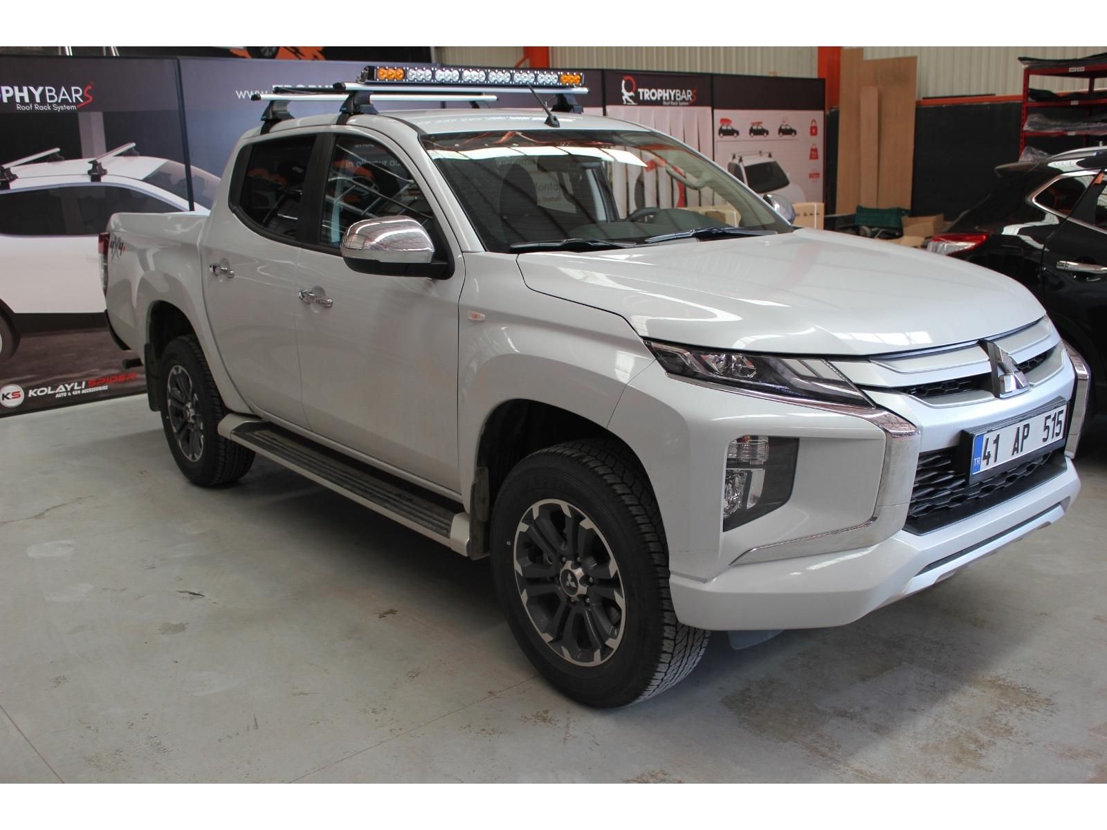Mitsubishi L200 2015-2024 рр. Перемички на гладку дах (2 шт, Asaf V4)