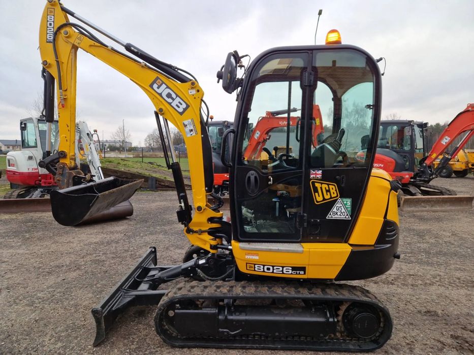 JCB 8026 Cts , 15c-1  8018 Yanmar Vio 27, SV 26 , Volvo ECR 25D, Takeuchi TB 23 R 230  2023r przebieg 400mtg jak nóweczka
