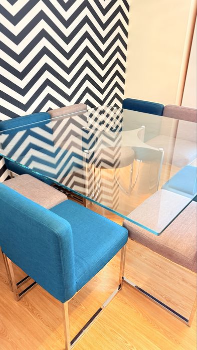 Conjunto de Mesa de jantar e cadeiras Interdesign