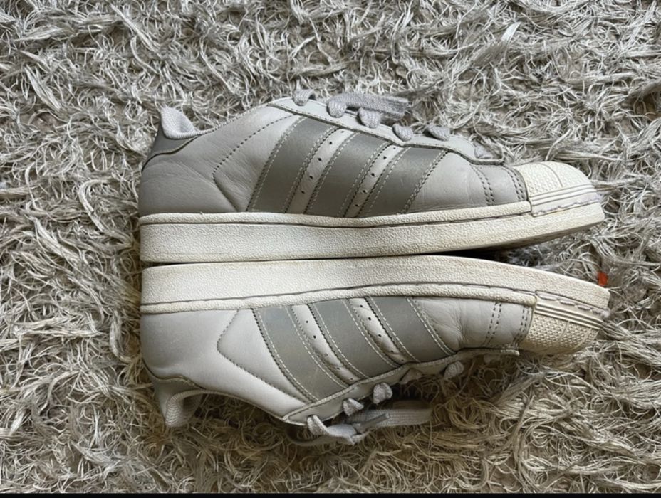 Szare sneakersy damskie Adidas Superstar  37 38