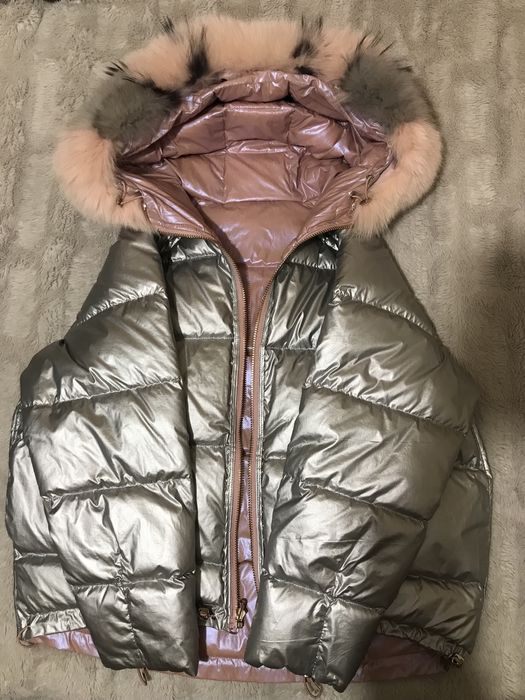 Пуховая куртка, натуральный пух, пуховик оверсайз