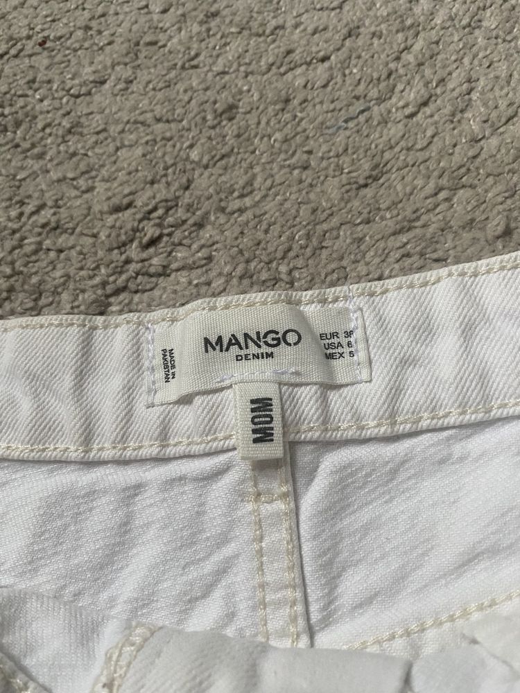 Белые шорты mango женские білі джинсові шорти жіночі